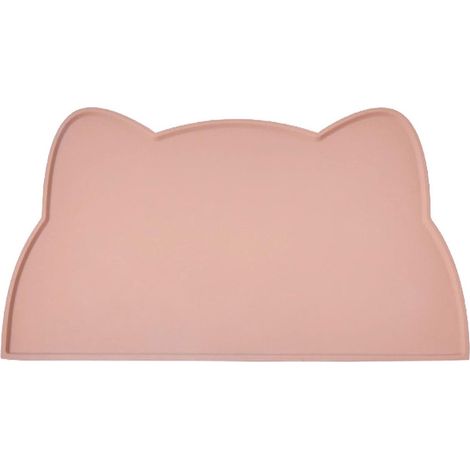 Set de Table Forme Chat - Silicone - Imperméable et Antidérapant - 1 Pièce - Pour Mangeoire Chat Gris (1/5)