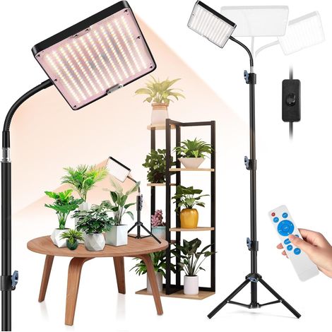 Full Spectrum LED Grow Light with Adjustable Stand, 246 LED Grow Light with Timer and 10 Brightness, Light for Flowers, Vegetables, Hydroponics and Seedlings for Beginners and Indoor Gardeners (1/5)