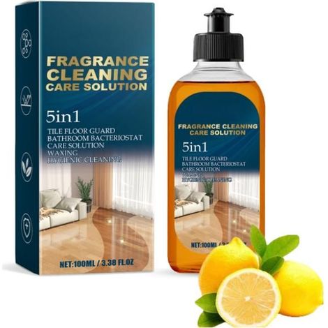 Fragrance Cleaning Care Solution 5 en 1, Floor Cleaner, nettoyant pour sols en bois, nettoyant pour sols en bois, vernis et 100 ml (1/5)