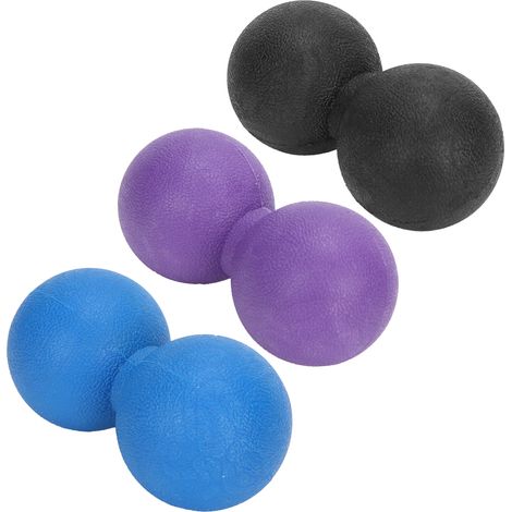 Ballon de yoga en silicone portable pour la relaxation musculaire et le massage des fascias (noir, violet, bleu) (1/5)