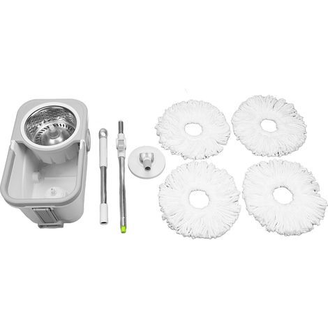 Système de Nettoyage Sol Seau à Mop Auto-lavage avec Roues Grande Capacité ABS Efficace (1/5)