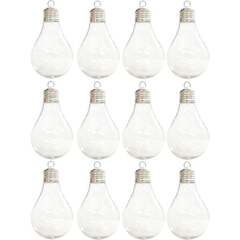 Décorations de Noël Remplissables en Forme d'Ampoule Décorations d'Ampoules Contenants À Bonbons De Noël pour Cheminée, Manteau, Arbre, Couloir, Chambre, Cuisine, (1/5)