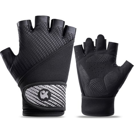 Gants d'entraînement respirants sans doigts avec protection complète de la paume pour les exercices de cyclisme d'haltérophilie (1/5)