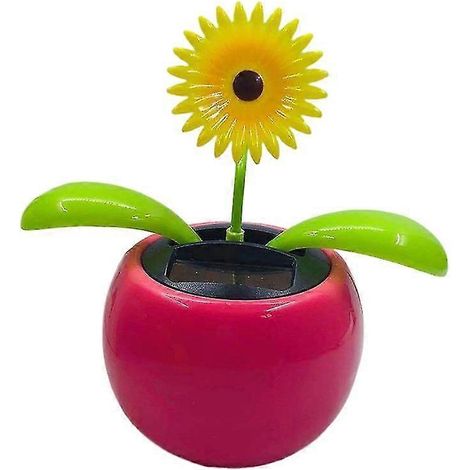 Lustige Auto-Dekoration, solarbetrieben, farbenfrohe Cartoon-Blume, tanzendes Schaukelspielzeug fürs Armaturenbrett – das perfekte Geschenk für Freunde-M (1/5)