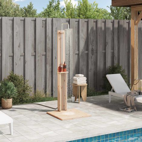 vidaXL Doccia da esterno Naturale 75 x 76 x 217 cm