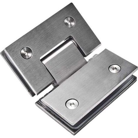 135° Frameless Glass Shower Hinge, Shower Door Hinge Bracket, 304 Stainless Steel, 2 pcs (1/4)