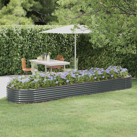 Lit surélevé de jardin Acier galvanisé Anthracite (1/5)