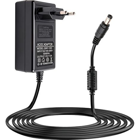 Universelles 12V 3A 36W AC/DC-Netzteil mit 5,5×2,1 mm Stecker, 12V-Stromversorgung für LEDs, Kameras, Router, Lautsprecher, Telefonanlagen, Überspannungs- und Kurzschlussschutz