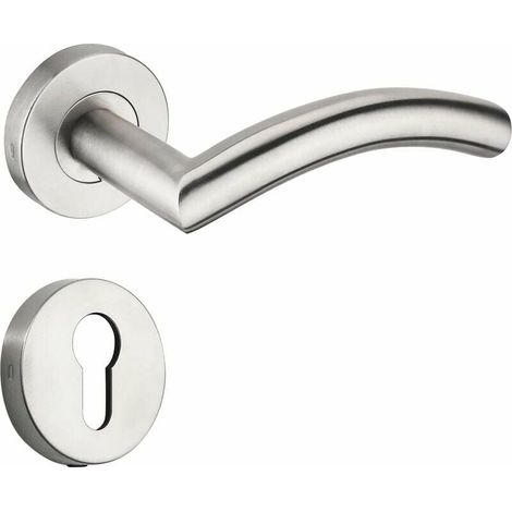 Poignée De Porte Intérieure - Acier Inoxydable - Pour Porte Intérieure En Bois - Finition Chrome Poli - 1 Pièce