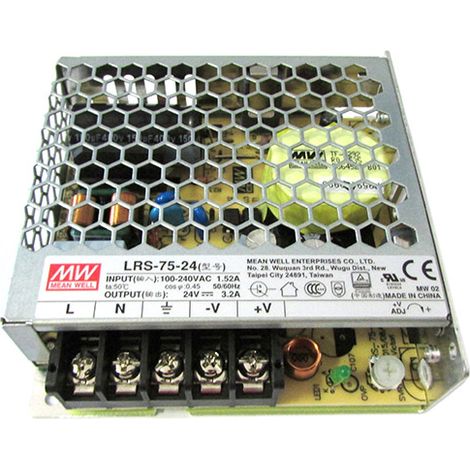 Alimentatore MW MEAN WELL CV Trasformatore 24V 75W 3,2A LRS-75-24 Da AC 220V A DC 24V Per Lampade Led (1/3)