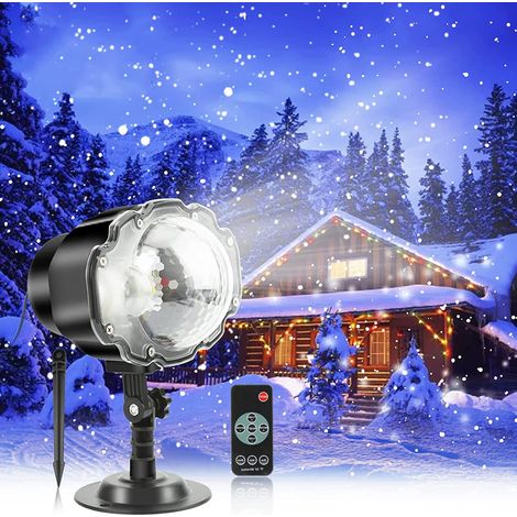 Projecteur de lumière de chute de neige pour Noël, Halloween, fête de Noël, mariage, décoration de jardin, lampe de vacances d'intérieur et d'extérieur avec lumières de chute de neige (1/5)