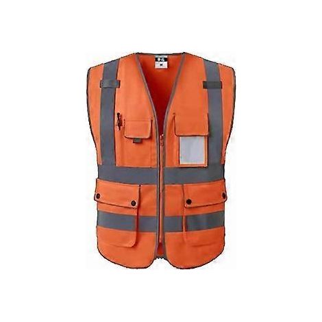 Hergestellt aus Sicherheitswesten/Arbeitswesten/Warnwesten mit Taschen und Reißverschluss vorne