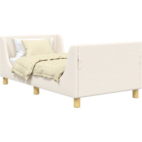 Cadre de lit pour enfants avec tête de lit Crème 80 x 160 cm vidaXL (1/5)