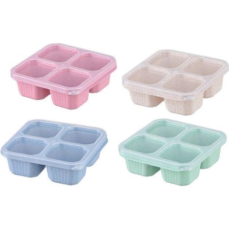 Boîte à lunch compacte, récipient à sauce, boîte à collation, compatible micro-ondes (1/4)