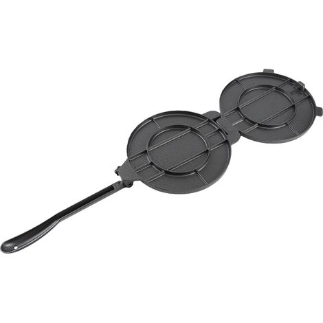 Presse à tortillas 8 pouces robuste en alliage d'aluminium pré-assaisonné avec poignée pour tortillas de maïs, pâtes à pizza, tartes et tortillas de farine. (1/5)