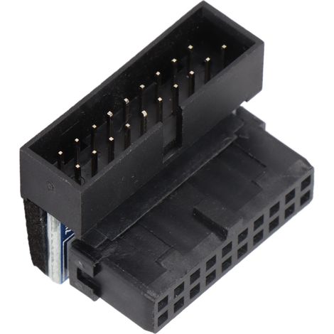 Connecteur de carte mère rotatif USB 3.0, adaptateur à 90° 19P/20P pour montage vertical (1/5)