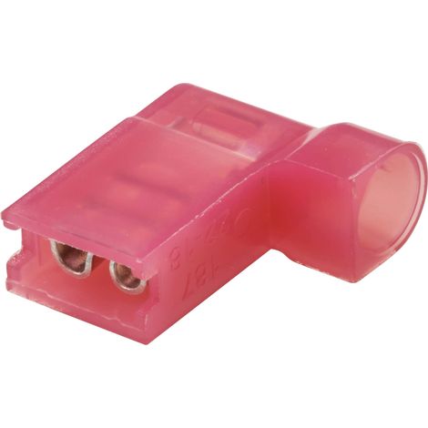 TRU COMPONENTS TC-11599316 Cosse clip Largeur d'accouplement: 4.8 mm Épaisseur de contact: 0.8 mm 90 ° entièrement isolé rouge 1 pc(s) C006502 (1/3)