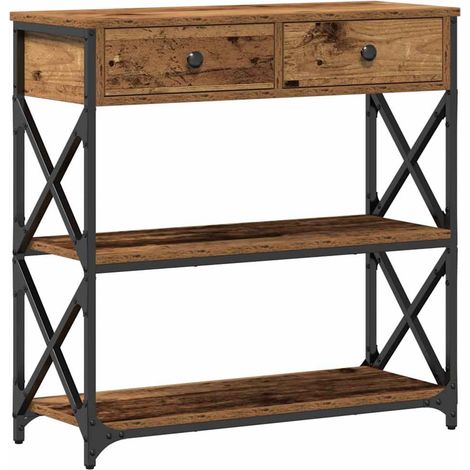 Maison Exclusive - Table Console avec tiroir Bois ancien 75 x 28 x 75 cm
