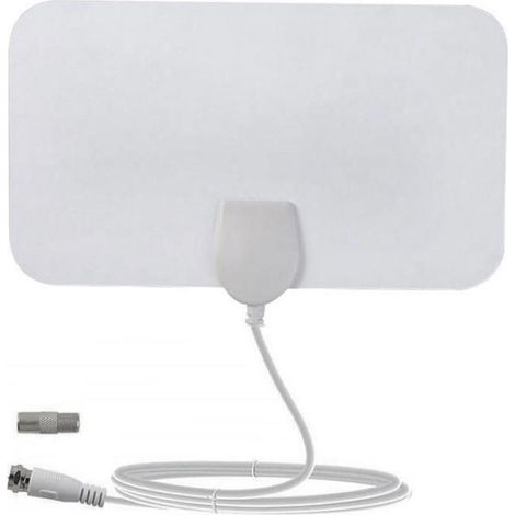Antenne numérique d'intérieur HD,antenne 1080p,maison,hôtel,TV,portée de 200 Beauté WHITE (1/5)