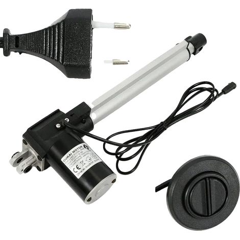 Actionneur Linéaire, Capacité de 600 kg, Longueur de Course de 230 mm, Argent (1/2)