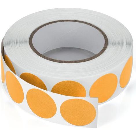 Ronde stickers 19 mm oranje zelfklevende rol kleine zelfklevende stippen etiketten kleurcodering cirkels weerbestendige stickers pak van 1000 stuks (1/5)
