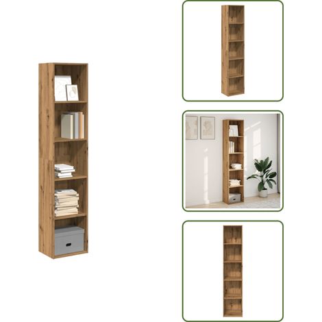 vidaXL Bücherregal Artisan-Eiche 40x30x189 cm Holzwerkstoff (1/5)