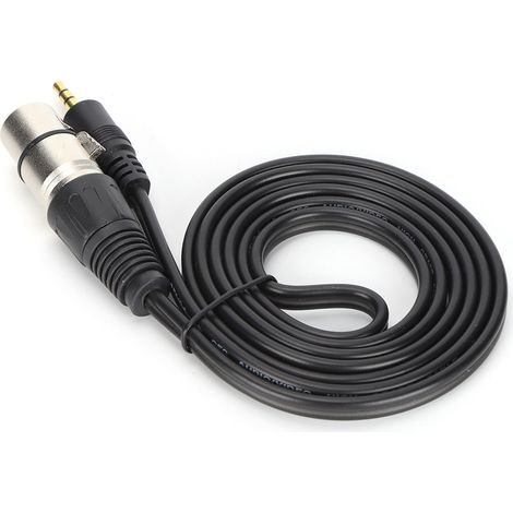 Câble Micro 3.5mm Jack Mâle vers XLR Femelle pour Enregistrement Caméra et Ordinateur, Noir, 1.5m (1/5)