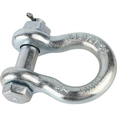 Manille d'ancre robuste en acier allié, type arche, avec écrou, pour machine de levage de navire, 1 pièce, manille d'ancre 6,5 t (1/5)