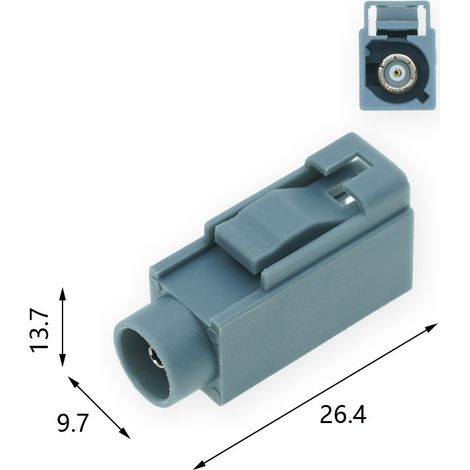 FAKRA Langkörper-Buchse Typ G, FAKRA gerade Buchse SMB-CK-1.5-3 Kfz-Steckverbinder Langkörper SMB-Buchse (1/3)