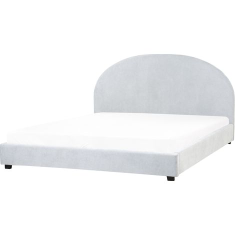 Cama con somier minimalista de tela 180 x 200 cm azul claro Vaucluse
