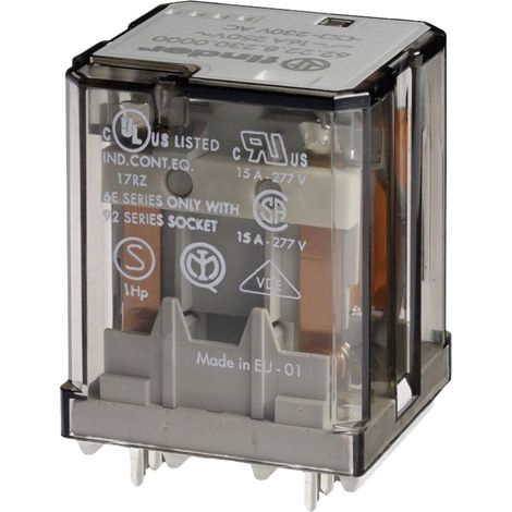 Finder 62.32.9.024.4070 Steckrelais 24 V/DC 16 A 2 Wechsler 1 St.