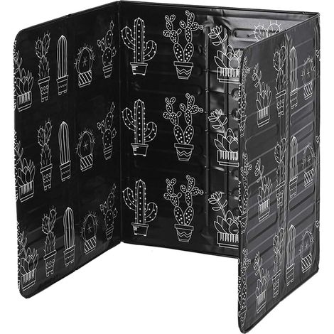 Black Cactus Oil Splash Guard, Aluminum Foil Kitchen Restaurant Gas Stove Cover Grease Protector (1/5)