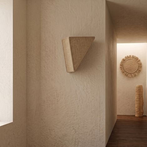 Aplique de Pared Triangular de Yute Natural  Serie RITA (1/5)
