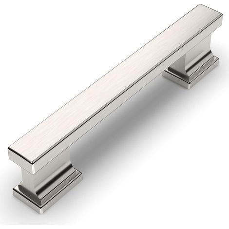 6 Pièces Poignee de Meuble Cuisine Brossé 96mm Alliage de zinc Argent Poignées Meubles avec Vis, pour Bureaux, Tiroirs, Armoires, Placard (1/3)