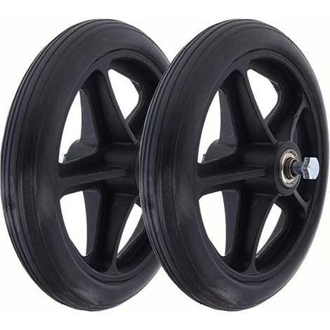 Roues Avant de Fauteuil Roulant Roulette Avant de 20cm Antidérapantes PVC Roulette Avant Roue Solide Avant Lot de 2(20cm(8inch))