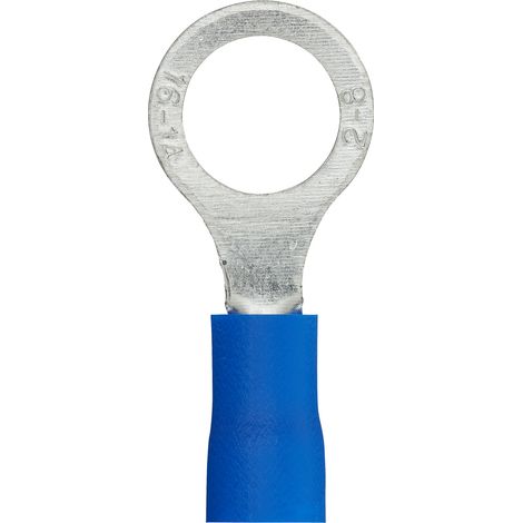 DEBFLEX - COSSE A OEILLET PRE-ISOLE Ø 8 MM BLEU SACHET DE 10 - 711019 (1/4)