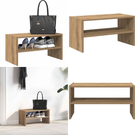 Schuhregal Stapelbar Artisan-Eiche 60x30x30,5 cm - Holzschrank - Stapelbar (1/5)
