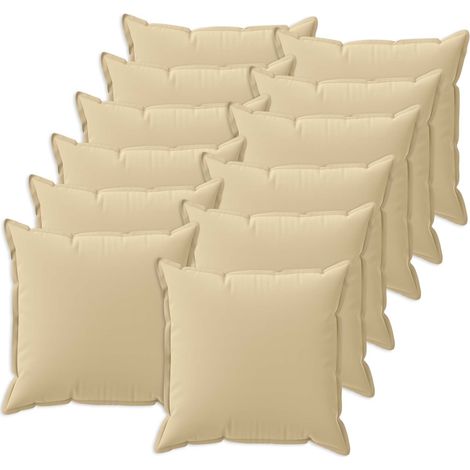 Kissenbezug 12 stk. HOUTEN Beige 45 x 45 cm Polyester vidaXL
