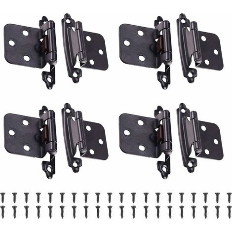 VURAHOME - 8 Pièces Charnière Inox, Charniere Porte Placard avec vis, Charnière Meuble Acier Inoxydable, pour Les Charnières de Porte les Charnières d'armoire les Charnières de Raccordement, (1/5)