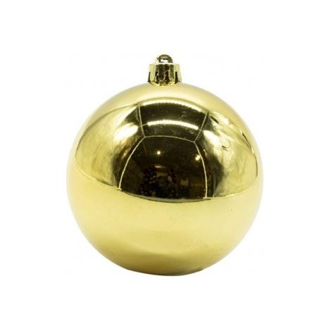 GLORIA STORE Palle Di Natale In Plastica Lucide D.10 Cm Confezione Da 6 Pz Oro