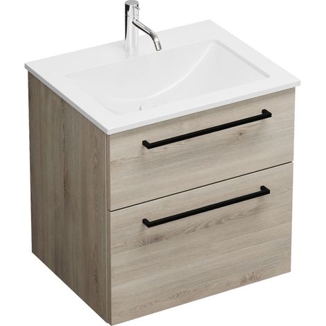 Burg Eqio Mineralguss-WT+WTU Melamin 616x620x490mm aw/Eiche D.Flanelle GR0234