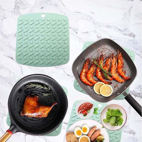 Tapis en silicone polyvalent, sous-verres durables résistants à la chaleur, isolation (1/2)