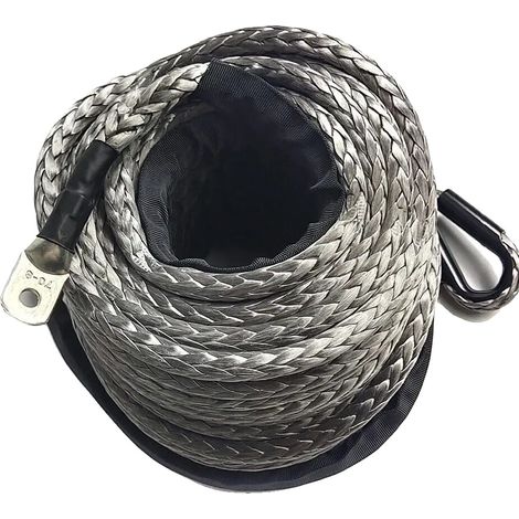 Cable para cabrestante, resistencia a la rotura de 10,5 T, ligero y duradero, color plata. (1/2)