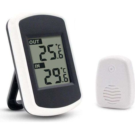 Thermomètre de mesure numérique sans LCD pour intérieur ou extérieur, XU, capteur température ambiante. Testeur météo précis maison, Chambre, Bureau. Design blanc et compact. - KZQ (1/4)