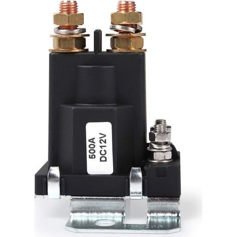 Relay 500 AMP DC 12V 4 broches High Current Starter SPST Car Auto Start Contactor Double Batteries Interrupteur d'activation/arrêt de l'isolateurdyk-alovez (1/4)