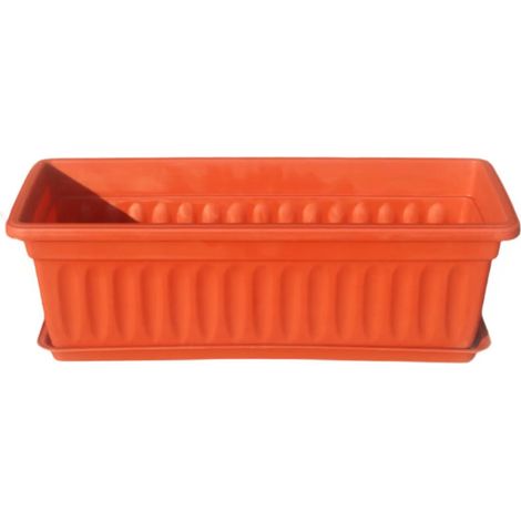 Pot de fleurs rectangulaire multifonctionnel avec trou de drainage (1/5)