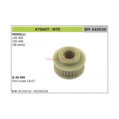 Puleggia per rasaerba tosaerba tagliaerba 15E-405 15E-406 KYNAST 040030