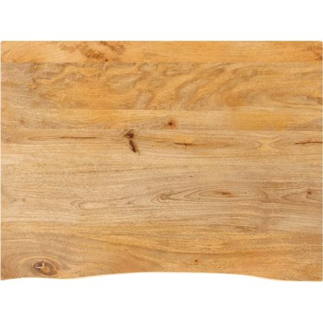 Tischplatte mit Baumkante 90x60x3,8 cm Massivholz Mango