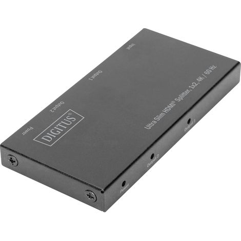 Digitus DS-45322 2 ports Répartiteur HDMI affichage LED, boîtier métallique, compatible avec l'ultra HD 4096 x 2160 pix (1/5)