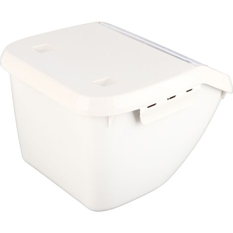 Boîte de Rangement pour Aliments Étanche, Récipient Plastique Polyvalent pour Riz et Céréales, Gris, Dimensions 26x34x21cm (1/5)